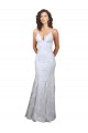 Cheapest Stretch Crepe & Sequin Tulle Mermaid Long Sleeveless Backless Formal Evening Dress Canada