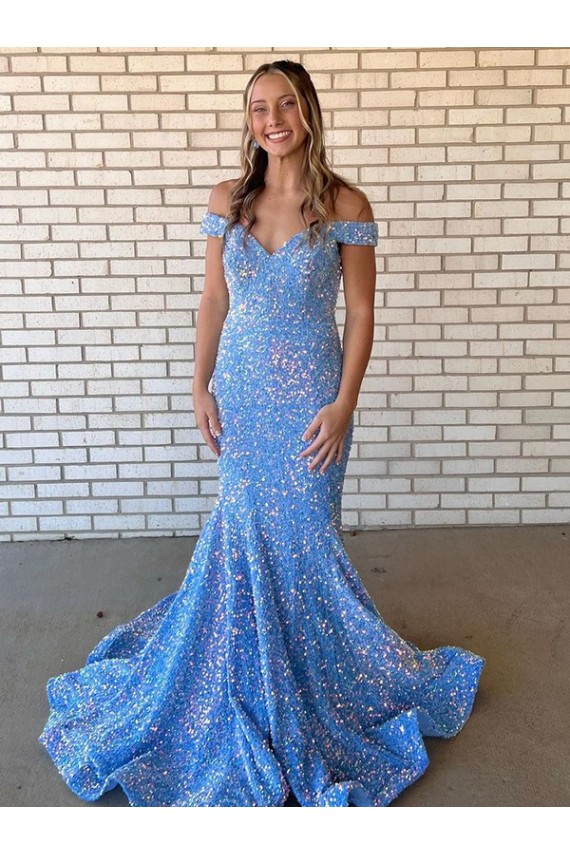 Cheapest Velvet Sequin Mermaid Long Sleeveless Evening Dress Canada
