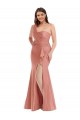 Cheapest Silky Satin Mermaid Long Sleeveless Black Tie Plus Size Evening Dress Canada