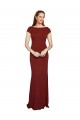Cheapest Stretch Crepe Mermaid Long Cap Sleeves Keyhole Back Formal Evening Dress Canada