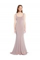 Cheapest Stretch Crepe Mermaid Long Cap Sleeves Formal Evening Dress Canada