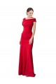 Cheapest Stretch Crepe Mermaid Long Sleeveless Red Formal Evening Dress Canada