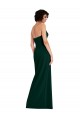 Cheapest Stretch Crepe Sheath Long Sleeveless Low Back Side Slit Prom Dresses Canada