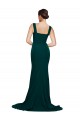 Cheapest Stretch Crepe Sheath Sweep Train Sleeveless Semi Formal Evening Dress Canada