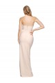 Cheapest Stretch Crepe Sheath Long Sleeveless Low Back Nude Prom Dresses Canada