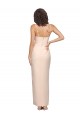 Cheapest Stretch Crepe Sheath Long Sleeveless Low Back Semi Formal Evening Dress Canada
