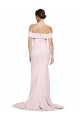 Cheapest Stretch Crepe Sheath Sweep Train Sleeveless Low Back Formal Evening Dress Canada
