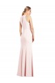 Cheapest Stretch Crepe Trumpet Long Sleeveless Keyhole Back Semi Formal Evening Dress Canada