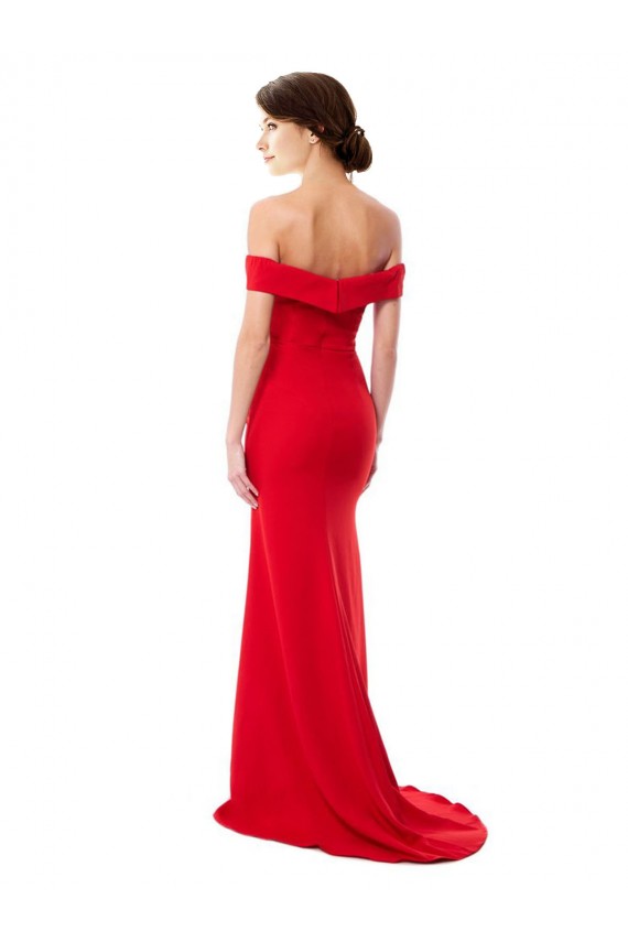 Cheapest Stretch Crepe A-Line Long Sleeveless Evening Gown Canada