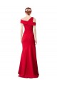 Cheapest Stretch Crepe Mermaid Long Sleeveless Red Formal Evening Dress Canada