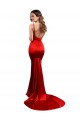 Cheapest Stretch Satin Mermaid Long Sleeveless Low Back Evening Dress Canada