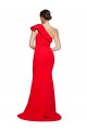 Cheapest Stretch Crepe Sheath Sweep Train Sleeveless High Slit Prom Dresses Canada