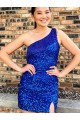 Cheapest Velvet Sequin Sheath Short Sleeveless Prom Dress Canada