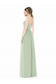 Cheapest Soft Chiffon Long Sleeveless Low Back Front Slit Evening Dresses Canada