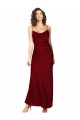 Cheapest Silky Satin Sheath Long Sleeveless Low Back Black Tie Evening Dress Canada