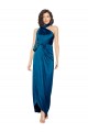 Cheapest Silky Satin Sheath Long Sleeveless Side Slit Prom Dresses Canada
