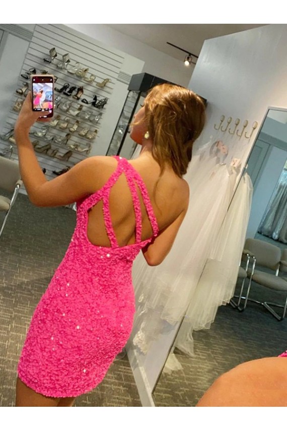 Cheapest Velvet Sequin Short Sleeveless Velvet Sequin Homecoming Dress Canada