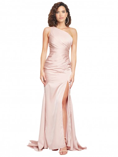 Cheapest Silky Satin Sheath Long Sleeveless Black Tie Evening Dress Canada