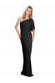 Cheapest Stretch Crepe Sheath Long Flutter Sleeves Formal Evening Dress Canada