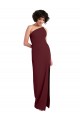 Cheapest Stretch Crepe Sheath Long Sleeveless Daring Slit Prom Dresses Canada