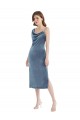 Cheapest Stretch Velvet Sheath Long Sleeveless Semi Formal Evening Dress Canada