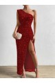 Cheapest Velvet Sequin Long Sleeveless Evening Dress Canada