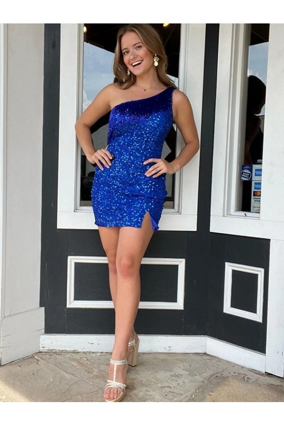 Cheapest Velvet Sequin Sheath Short Sleeveless Prom Dress Canada