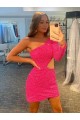 Cheapest Velvet Sequin Sheath Short Long Sleeves Velvet Sequin Evening Dress Canada