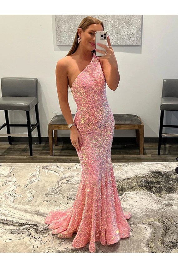 Cheapest Velvet Sequin Sweep Train Sleeveless Evening Dress Canada