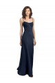 Cheapest Stretch Crepe Sheath Long Sleeveless Low Back Formal Dress Canada