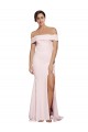 Cheapest Stretch Crepe Sheath Sweep Train Sleeveless Low Back Formal Evening Dress Canada