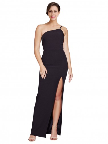 Cheapest Stretch Crepe Sheath Sheath Sleeveless Black Formal Evening Dress Canada