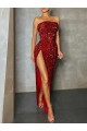 Cheapest Velvet Sequin Sheath Long Sleeveless Evening Gown Canada