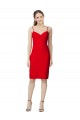 Cheapest Stretch Crepe Sheath Sheath Sleeveless Red Formal Evening Dress Canada