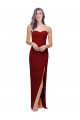 Cheapest Stretch Crepe Sheath Long Sleeveless Low Back Evening Dress Canada
