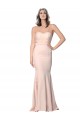 Cheapest Stretch Crepe & Tulle Sheath Long Sleeveless Low Back Formal Evening Dress Canada
