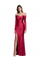 Cheapest Stretch Satin Sheath Long Long Sleeves Formal Evening Dress Canada