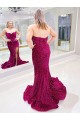 Cheapest Velvet Sequin Sheath Sweep Train Sleeveless Sweetheart Evening Dress Canada
