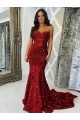 Cheapest Velvet Sequin Sheath Court Train Sleeveless Evening Dress Canada