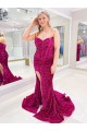 Cheapest Velvet Sequin Sheath Sweep Train Sleeveless Sweetheart Evening Dress Canada