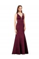 Cheapest Satin Sheath Long Sleeveless V-Back Formal Evening Dress Canada