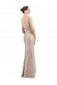 Cheapest Sequin & Sparkling Sequin Sheath Long Sleeveless Low Back Formal Evening Dress Canada