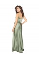 Cheapest Silky Satin A-Line Long Sleeveless V-Back Formal Evening Dress Canada