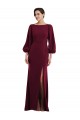 Cheapest Stretch Crepe Trumpet Long Long Sleeves Open Back Formal Evening Dress Canada