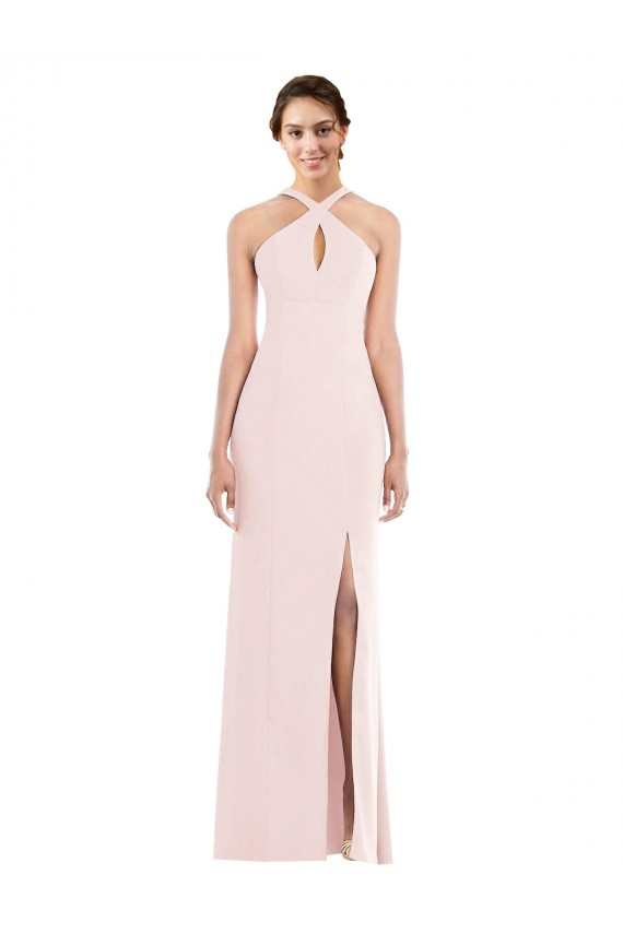 Cheapest Stretch Crepe Trumpet Long Sleeveless Low Back Formal Evening Dress Canada