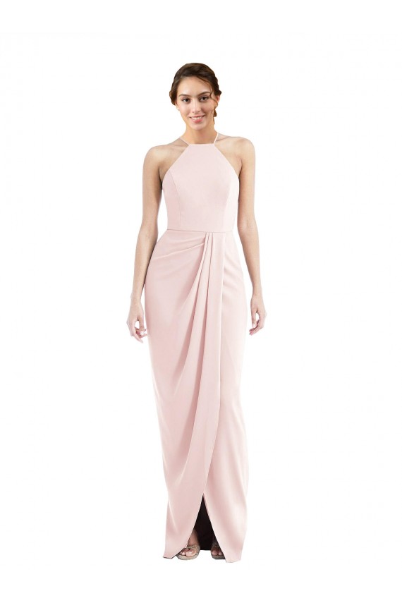 Cheapest Stretch Crepe Long Sleeveless Semi Formal Evening Dress Canada