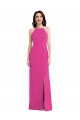Cheapest Stretch Crepe Trumpet Long Sleeveless Open Back Fuchsia Prom Dresses Canada