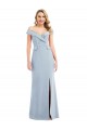 Cheapest Stretch Crepe Trumpet Long Light Sky Blue Semi Formal Evening Dress Canada