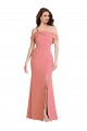 Cheapest Stretch Crepe Trumpet Long Sleeveless Hot Pink Low Back Semi Formal Evening Dress Canada