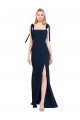 Cheapest Stretch Crepe Trumpet Trumpet Sleeveless Dark Navy Semi Formal Evening Dress Canada